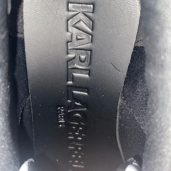 Karl Lagerfeld Coty Black & White Sneakers, Size 8 - Picture 8 of 9